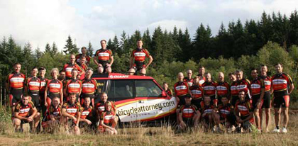 Portland Injury Lawyer Mike Colbach is proud to sponsor the BicycleAttorney.com Bicycle Racing Team, pictured with their new team truck and all the cyclists.