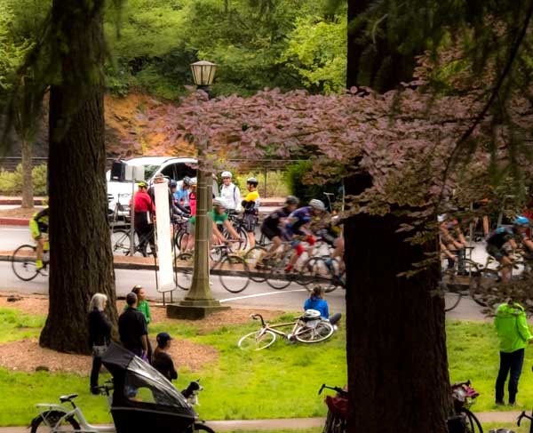 Mt. Tabor hosts weekly bicycle racing in early summer and late spring velo on the volcano, criterium which offers lots of climbing to get great conditioning rides in for the season.